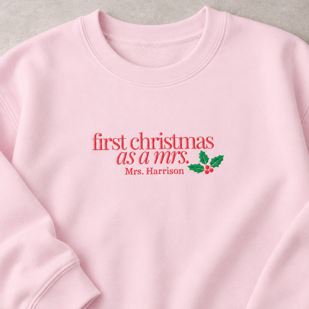 Bride Sweatshirt | BESTICKT first christmas as a mrs