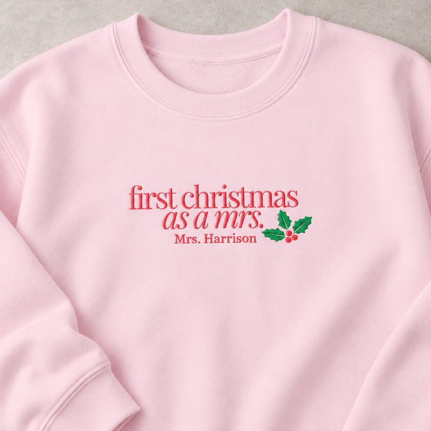 Bride Sweatshirt | BESTICKT first christmas as a mrs