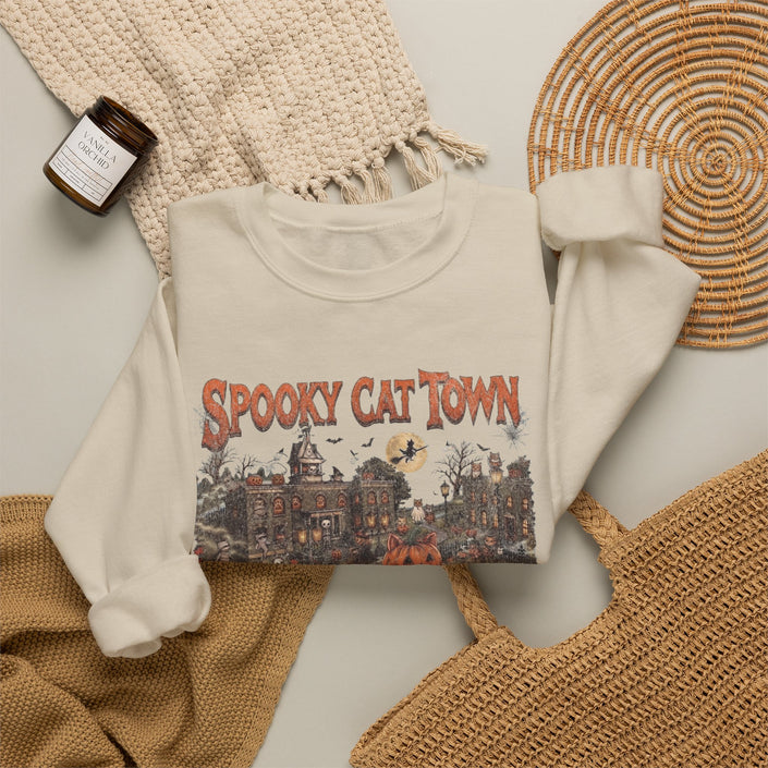 Cat sweatshirt | Spooky cat town