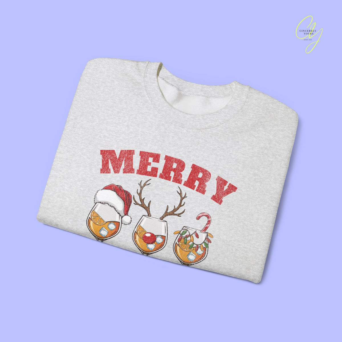 Christmas Sweatshirt | Merry Drunkmas Spritz