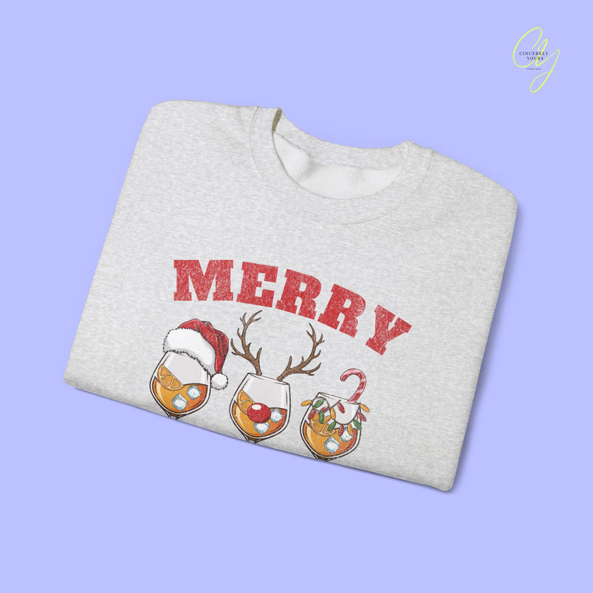 Christmas Sweatshirt | Merry Drunkmas Spritz