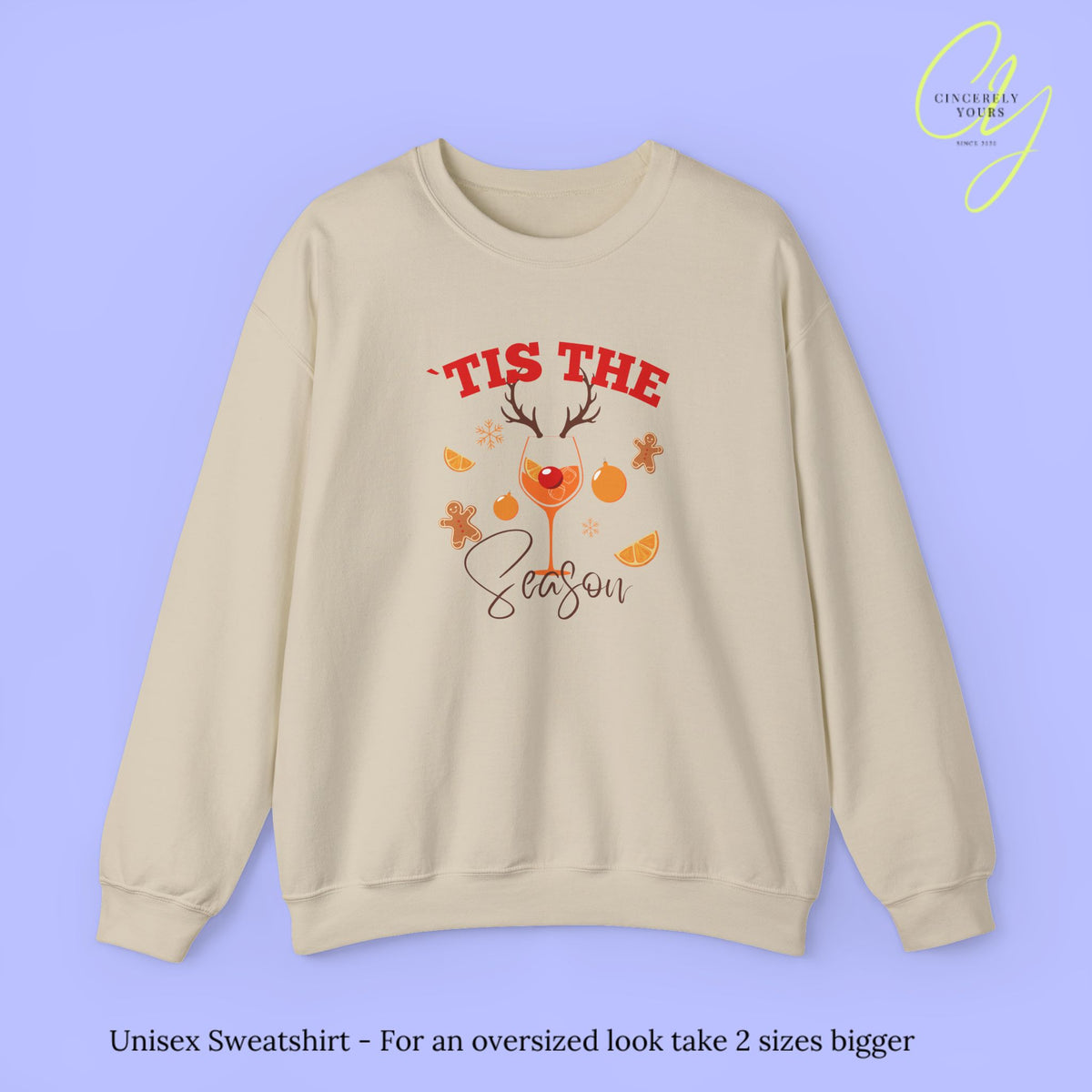 Christmas Sweatshirt | Tis the season Spritz Cocktail