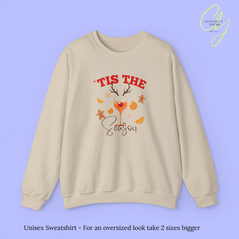 Christmas Sweatshirt | Tis the season Spritz Cocktail