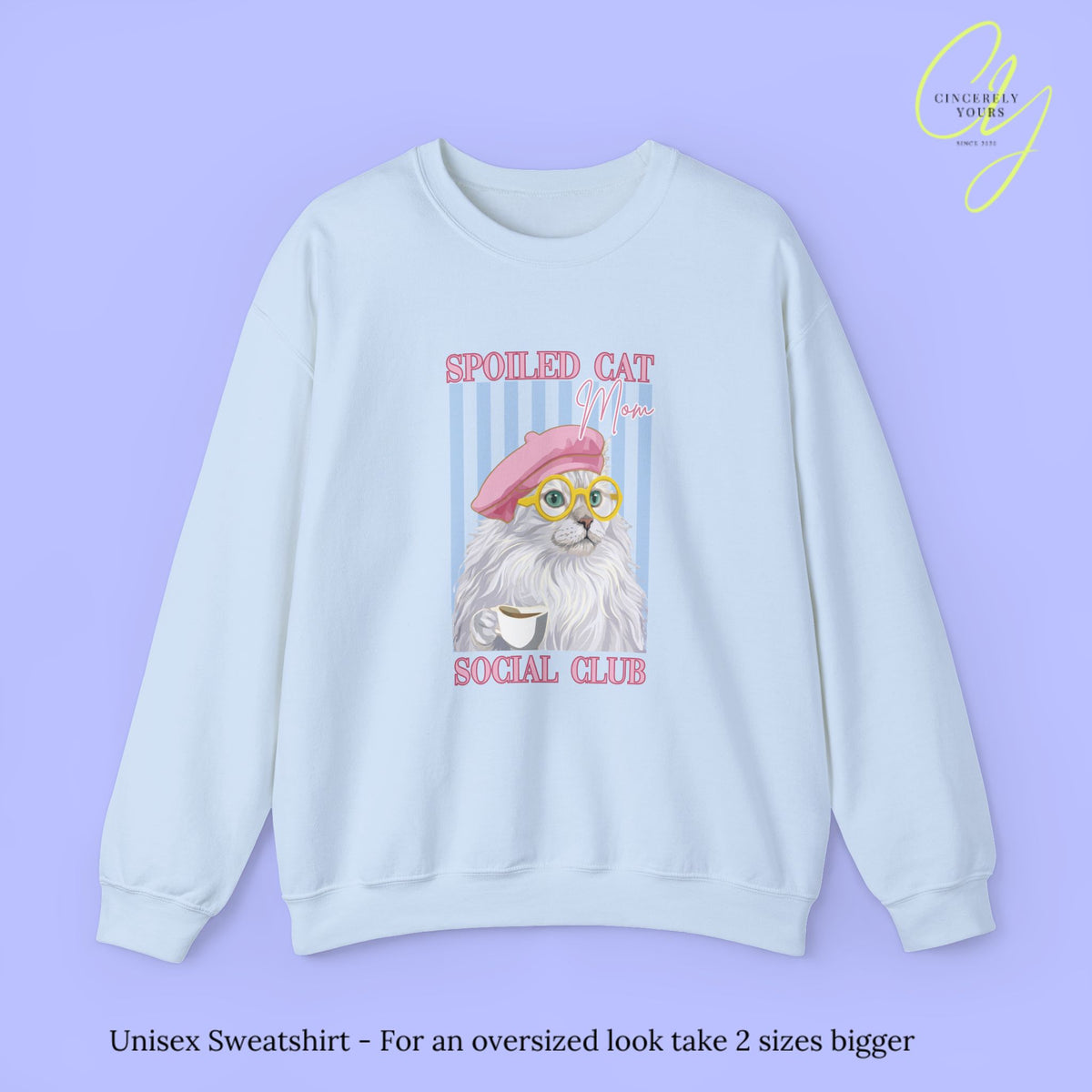 Cat Sweatshirt | Spoiled Cat Mom Social Club