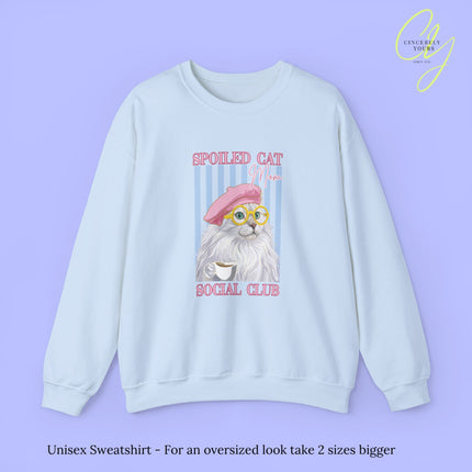 Cat Sweatshirt | Spoiled Cat Mom Social Club