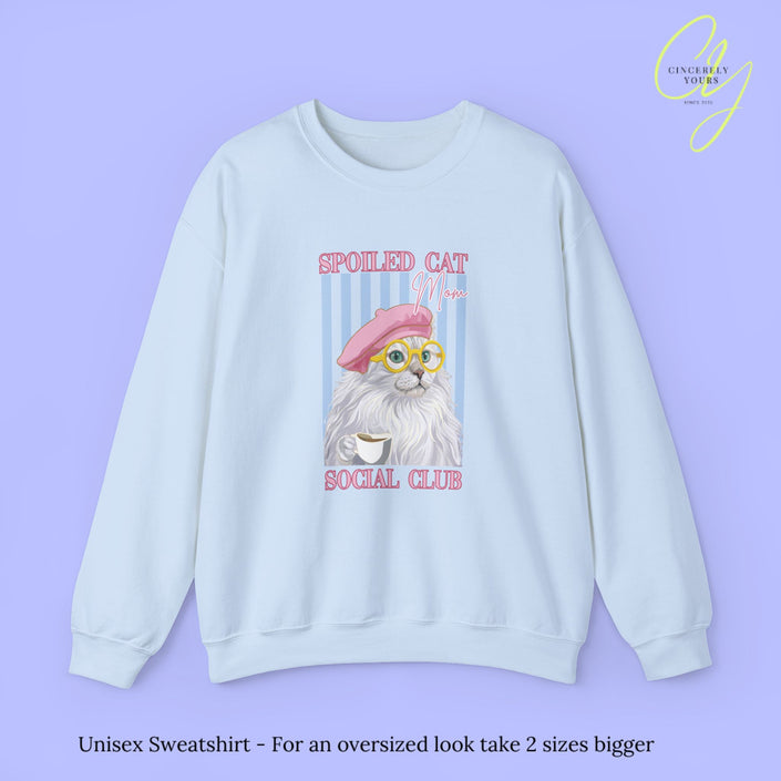 Cat Sweatshirt | Spoiled Cat Mom Social Club