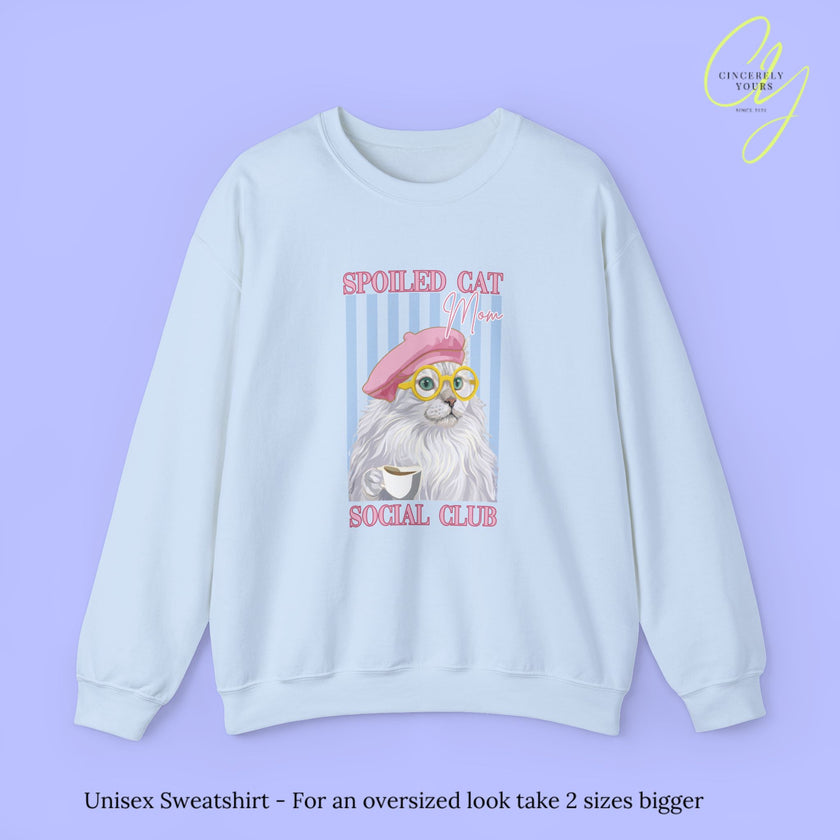 Cat Sweatshirt | Spoiled Cat Mom Social Club