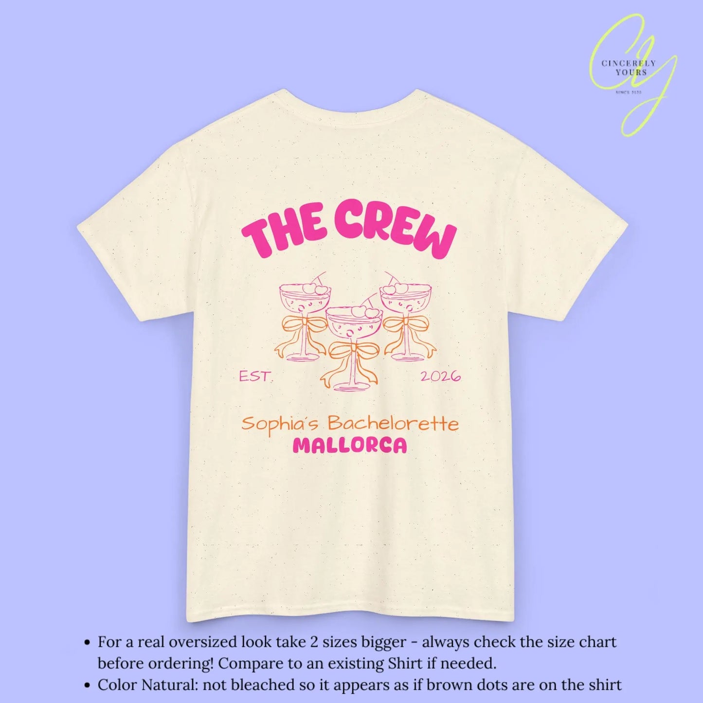 Coquette  Bachelorette Party Tee — The Bride Crew cherry bow Champagne (Customizable) Cincerely Yours