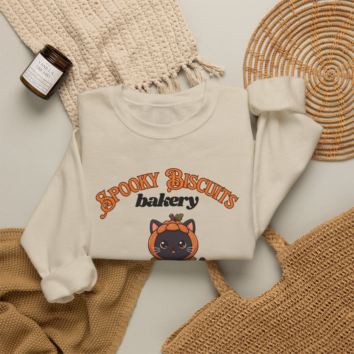 Cat Sweatshirt | Spooky biscuits bakery