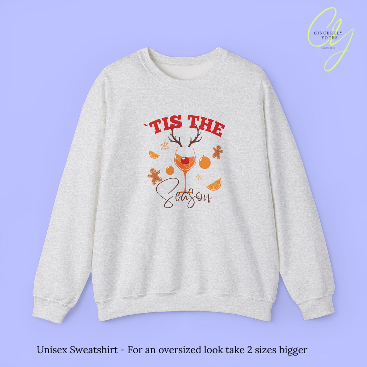 Christmas Sweatshirt | Tis the season Spritz Cocktail