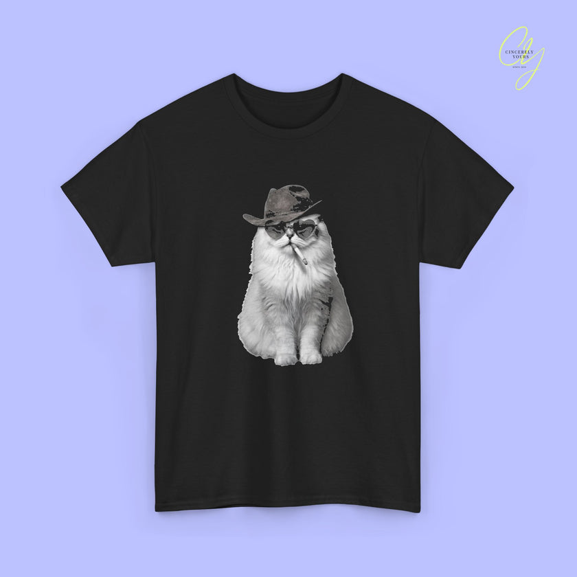 Cat Shirt | Bootleg cat cowboy smoking