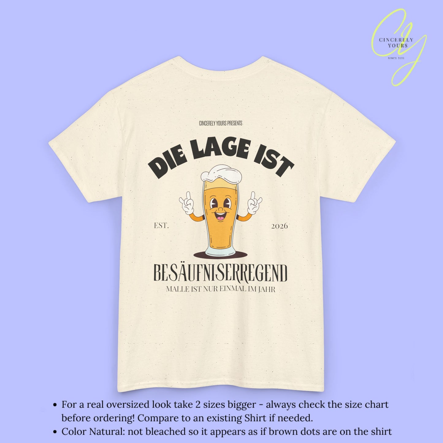Die Lage ist besäufniserregend Malle Shirt - Bierkrug Masskottchen (Customizable)