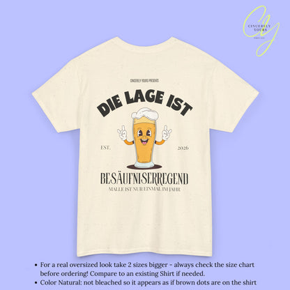 Die Lage ist besäufniserregend Malle Shirt - Bierkrug Masskottchen (Customizable)