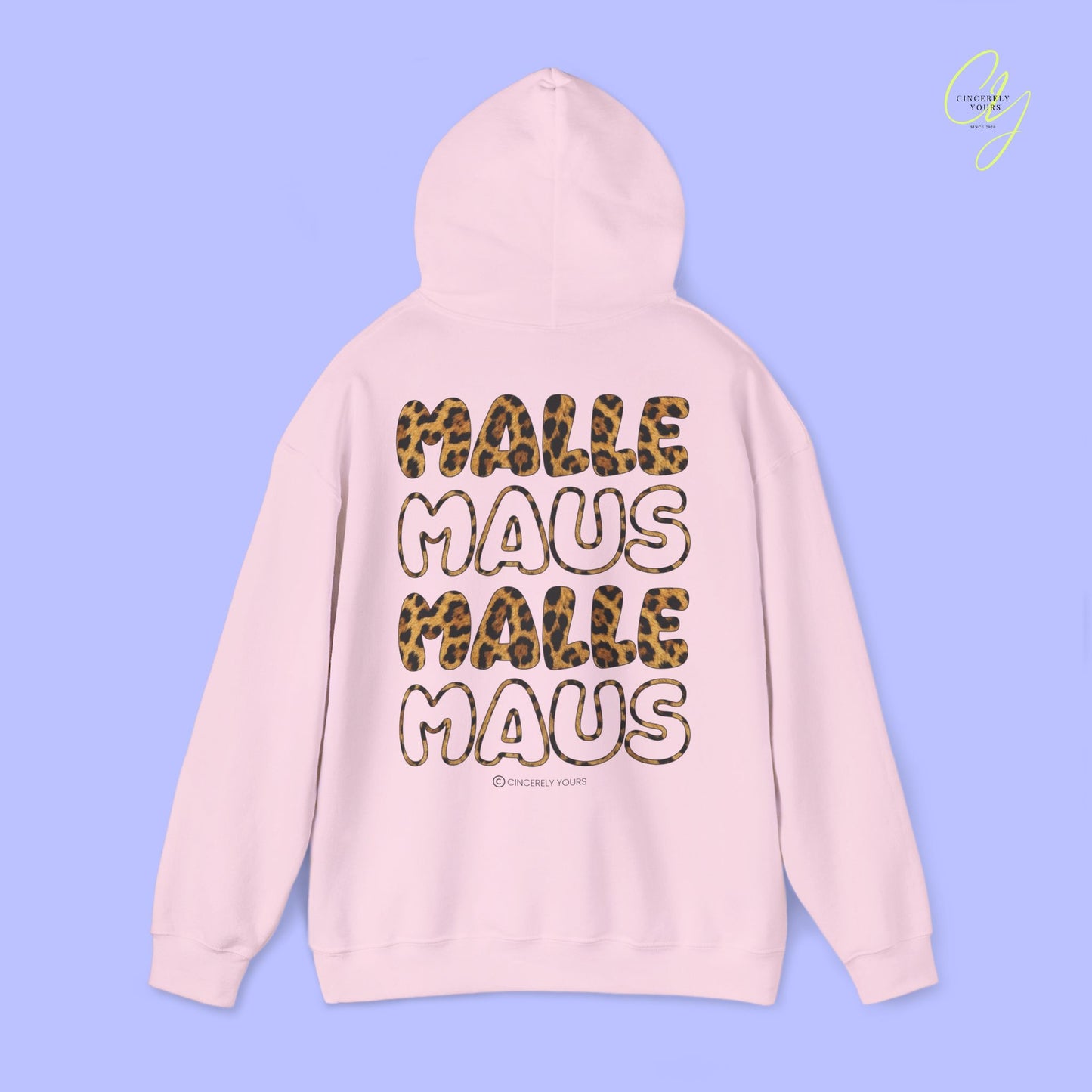 Mallemaus Hoodie Malle Maus Leopard— Malle Sweatshirt Traveloutfit (Personalisierbar)