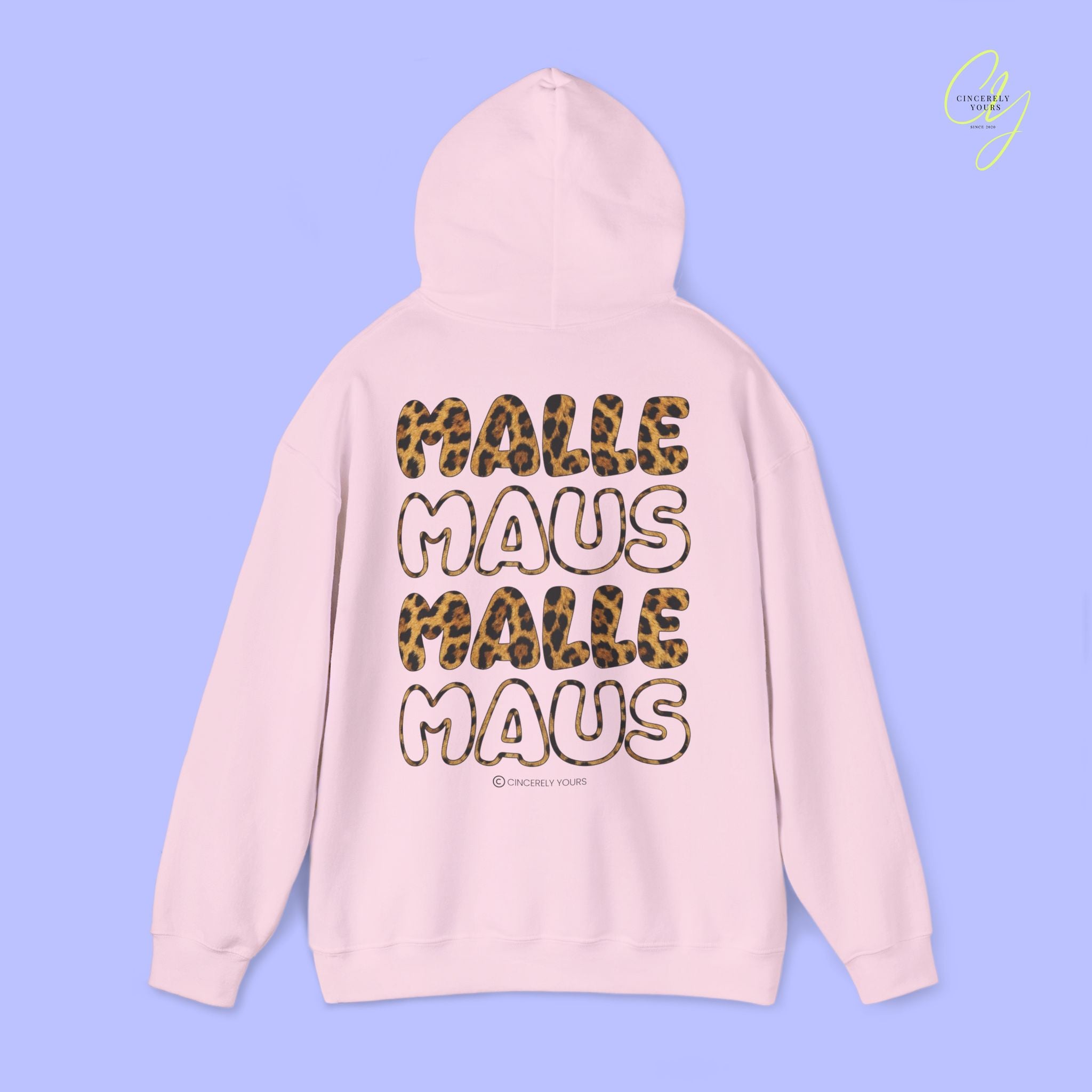 Mallemaus Hoodie Malle Maus Leopard— Malle Sweatshirt Traveloutfit (Personalisierbar)