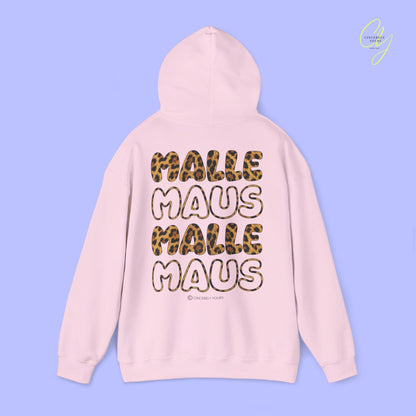 Mallemaus Hoodie Malle Maus Leopard— Malle Sweatshirt Traveloutfit (Personalisierbar)