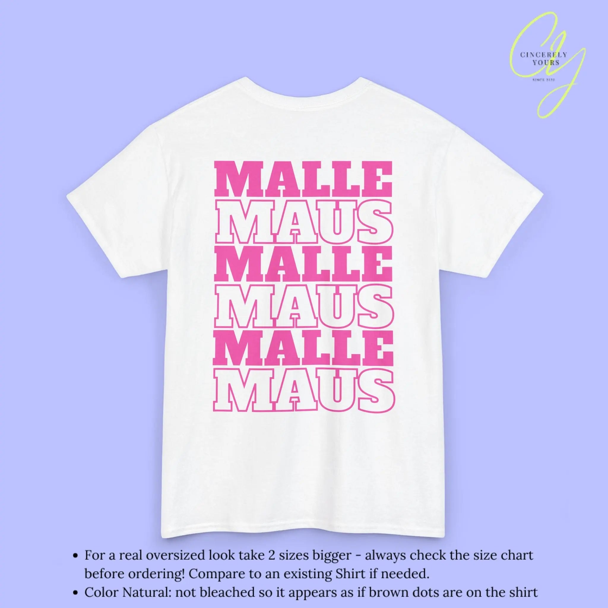 Mallemaus Shirt Malle - Malle Maus Backprint (Customizable)