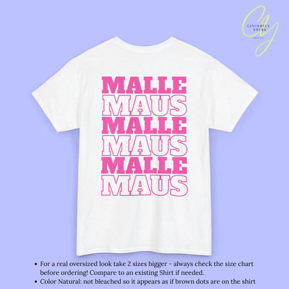 Mallemaus Shirt Malle - Malle Maus Backprint (Personalisierbar)