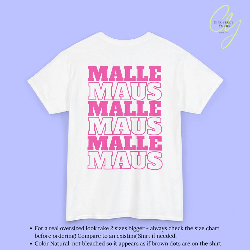 Mallemaus Shirt Malle - Malle Maus Backprint (Customizable)