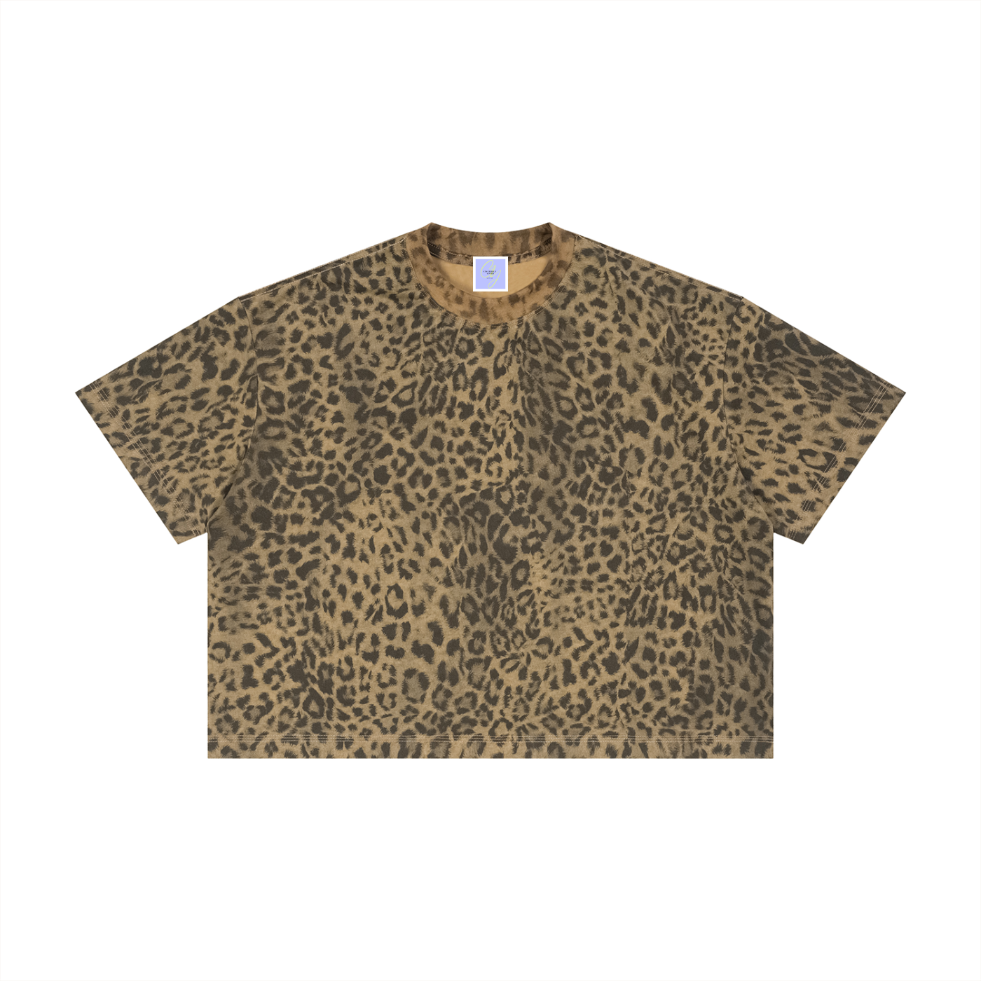 Provocative Quotes Shirt - F*ck me like the government Unisex Leopard Print Boxy T-Shirt