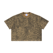 Provocative Quotes Shirt - F*ck me like the government Unisex Leopard Print Boxy T-Shirt