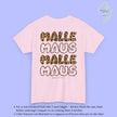 Mallemaus Shirt — Malle Maus Lettering Leopard Backprint Malle Shirt (Customizable)