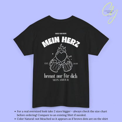 Malle Party Shirt Mon Amour — Mein Herz brennt nur für dich Bierkrüge (Customizable)