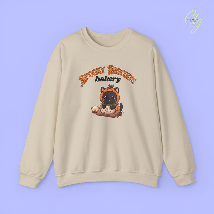 Cat Sweatshirt | Spooky biscuits bakery