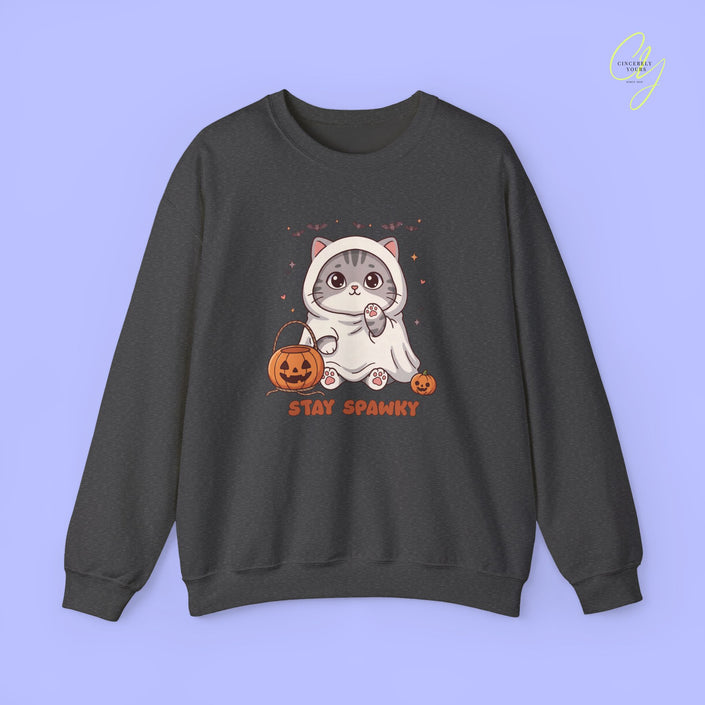 Cat Sweatshirt | Stay spawky