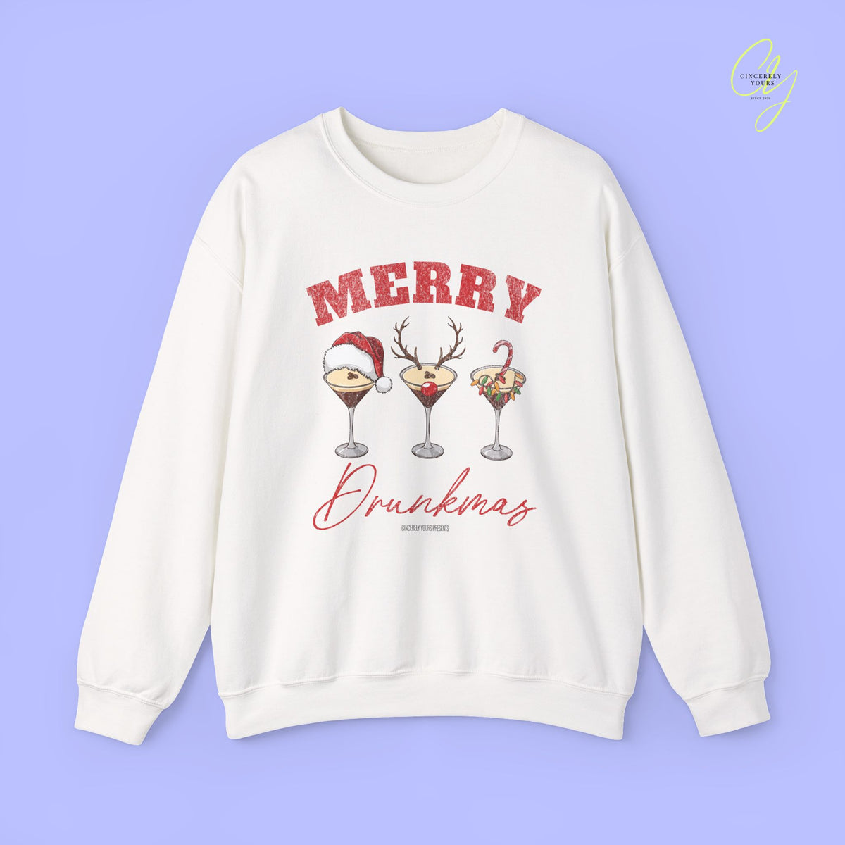 Christmas Sweatshirt | Merry Drunkmas Espresso Martini