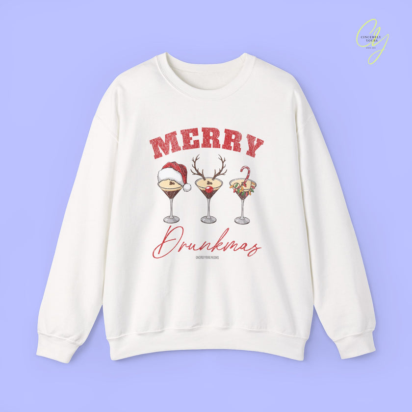Christmas Sweatshirt | Merry Drunkmas Espresso Martini