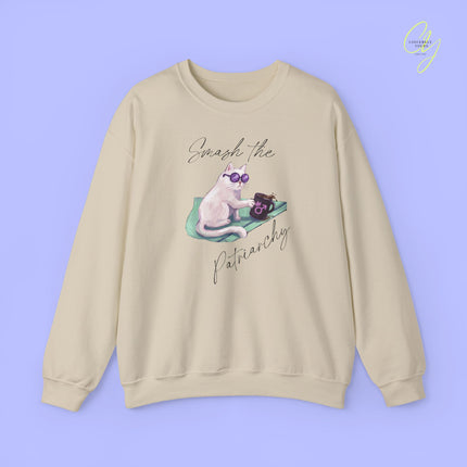 Cat Sweatshirt | Smash The Patriarchy