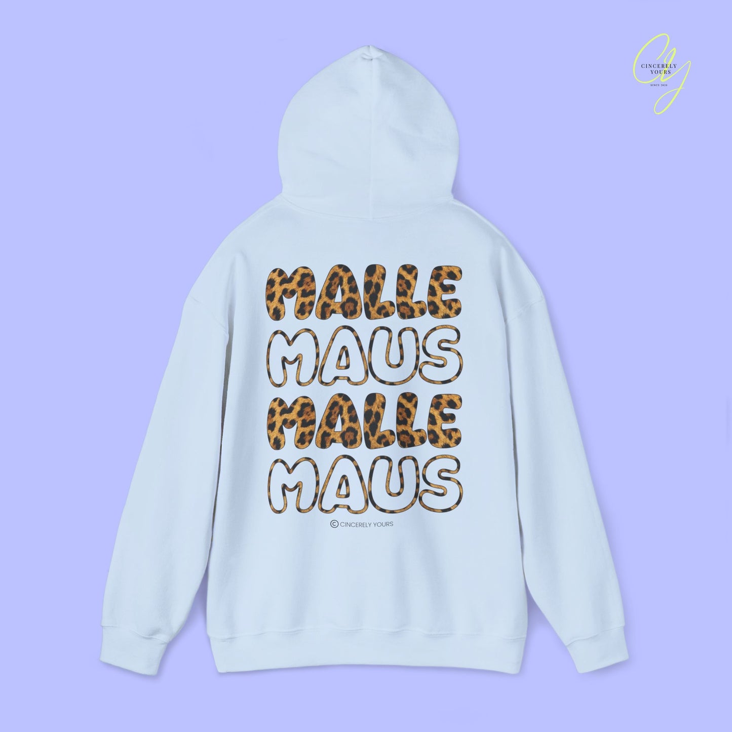 Mallemaus Hoodie Malle Maus Leopard— Malle Sweatshirt Traveloutfit (Personalisierbar)