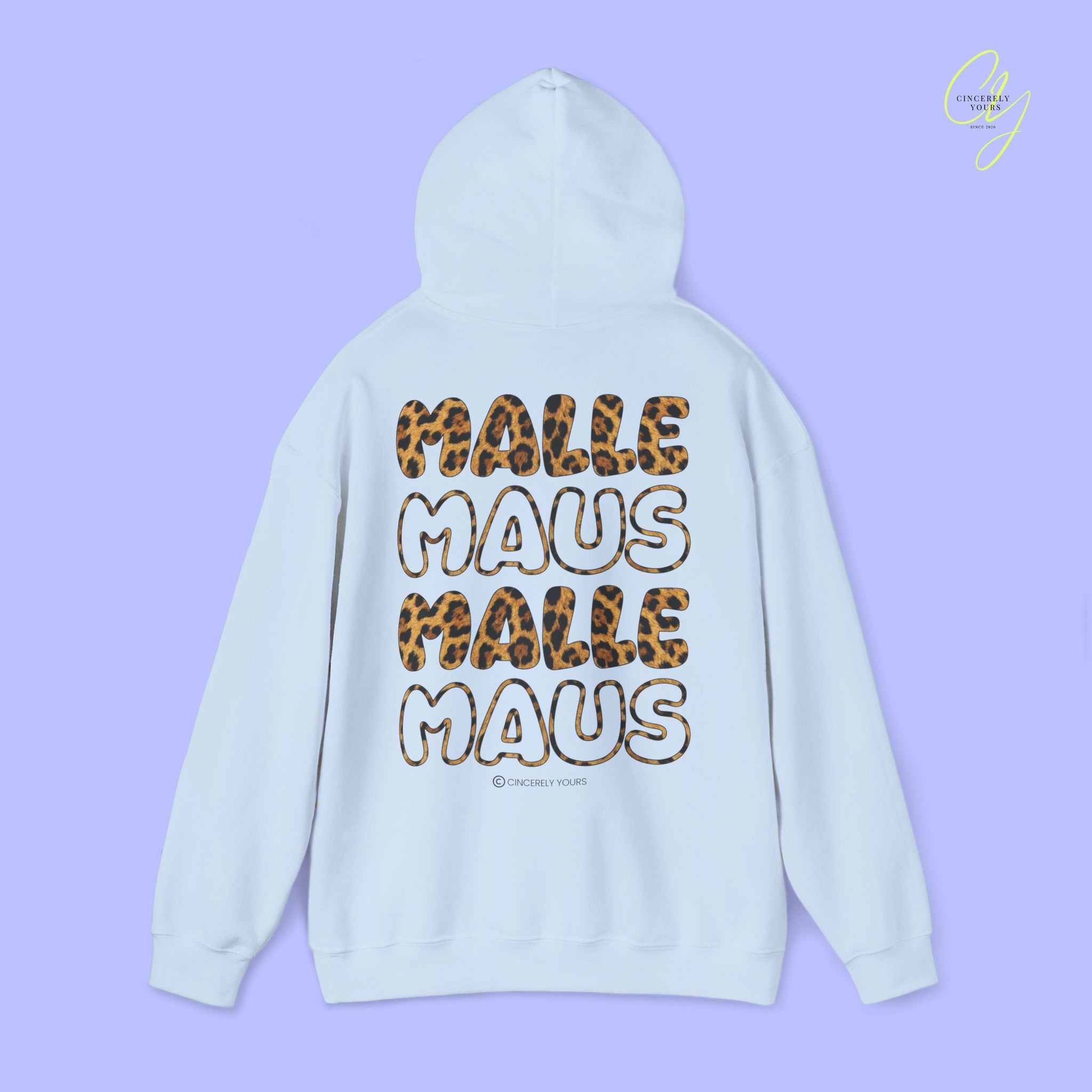 Mallemaus Hoodie Malle Maus Leopard— Malle Sweatshirt Traveloutfit (Personalisierbar)