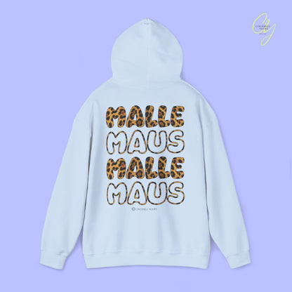 Mallemaus Hoodie Malle Maus Leopard— Malle Sweatshirt Traveloutfit (Personalisierbar)