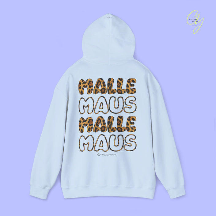 Mallemaus Hoodie Malle Maus Leopard— Malle Sweatshirt Traveloutfit (Personalisierbar)
