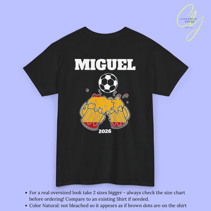 Personaliserter Name Fussball Shirt — Spanien Flagge Bierkrug (Personalisierbar) Cincerely Yours