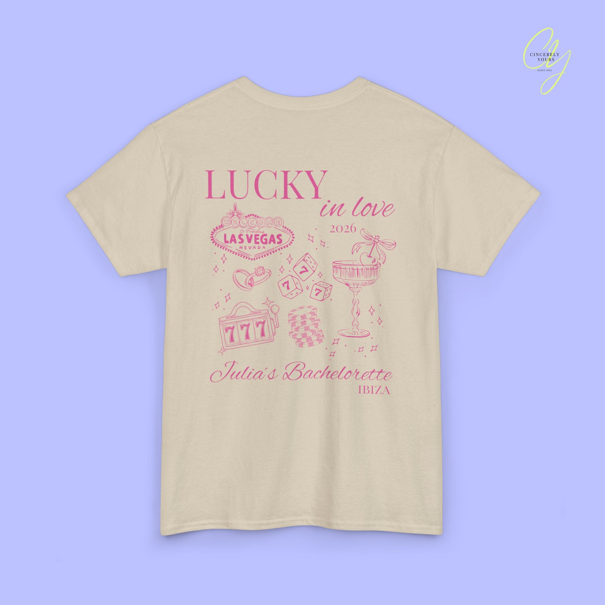 JGA Shirt Lucky in Love Las Vegas Bachelorette T-Shirt