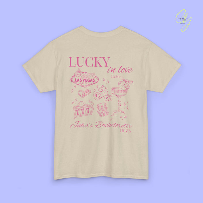 JGA Shirt Lucky in Love Las Vegas Bachelorette T-Shirt