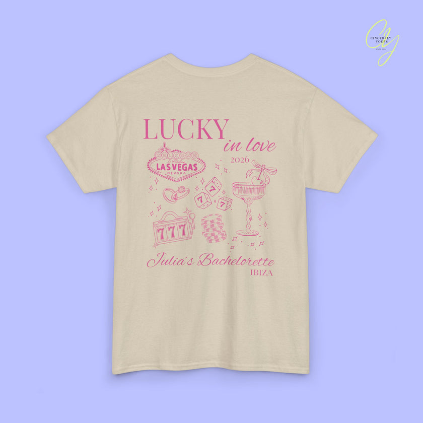 JGA Shirt Lucky in Love Las Vegas Bachelorette T-Shirt