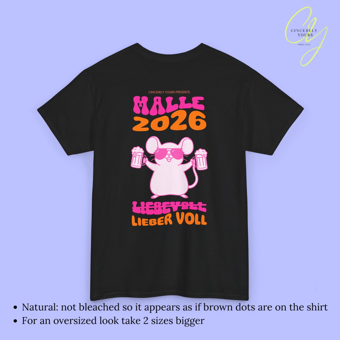 Mallemaus Shirt Malle - Party Shirt Malle Maus Lieber Voll 2026