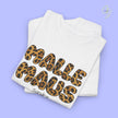 Mallemaus Shirt Malle Maus Leo — Malle Maus Schriftzug Leopard backprint (Customizable)