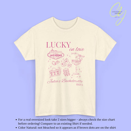 JGA Shirt Lucky in Love Las Vegas Style Bachelorette Party