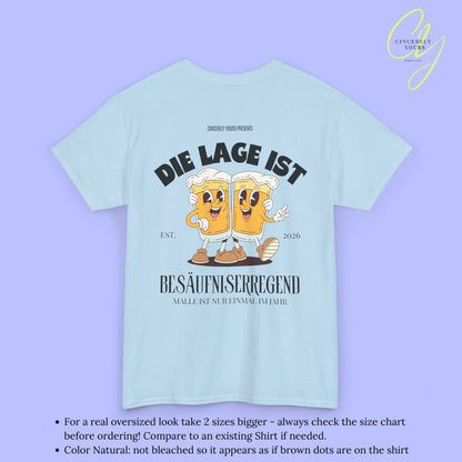 Die Lage ist besäufniserregend Malle Shirt - Bierkrüge Masskottchen (Customizable)