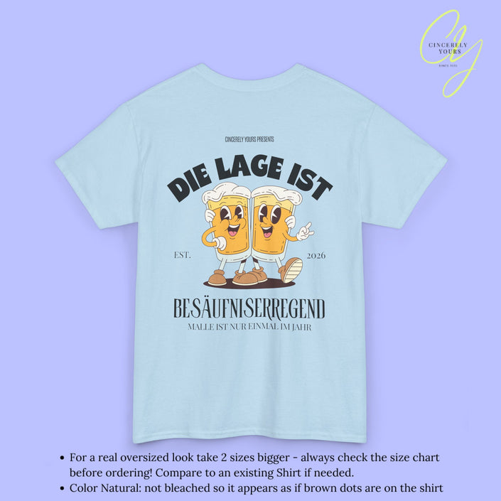 Die Lage ist besäufniserregend Malle Shirt - Bierkrüge Masskottchen (Customizable)