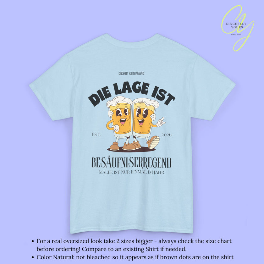 The situation calls for a drinking spree Mallorca Shirt - Beer Mugs Mascot (Customizable)