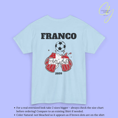 Personaliserter Name Fussball Shirt — Schweiz Flagge Bierkrug (Personalisierbar)