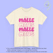 Malle Maus Shirt - Personalisiertes Mallemaus T-Shirt Pink Bubble font