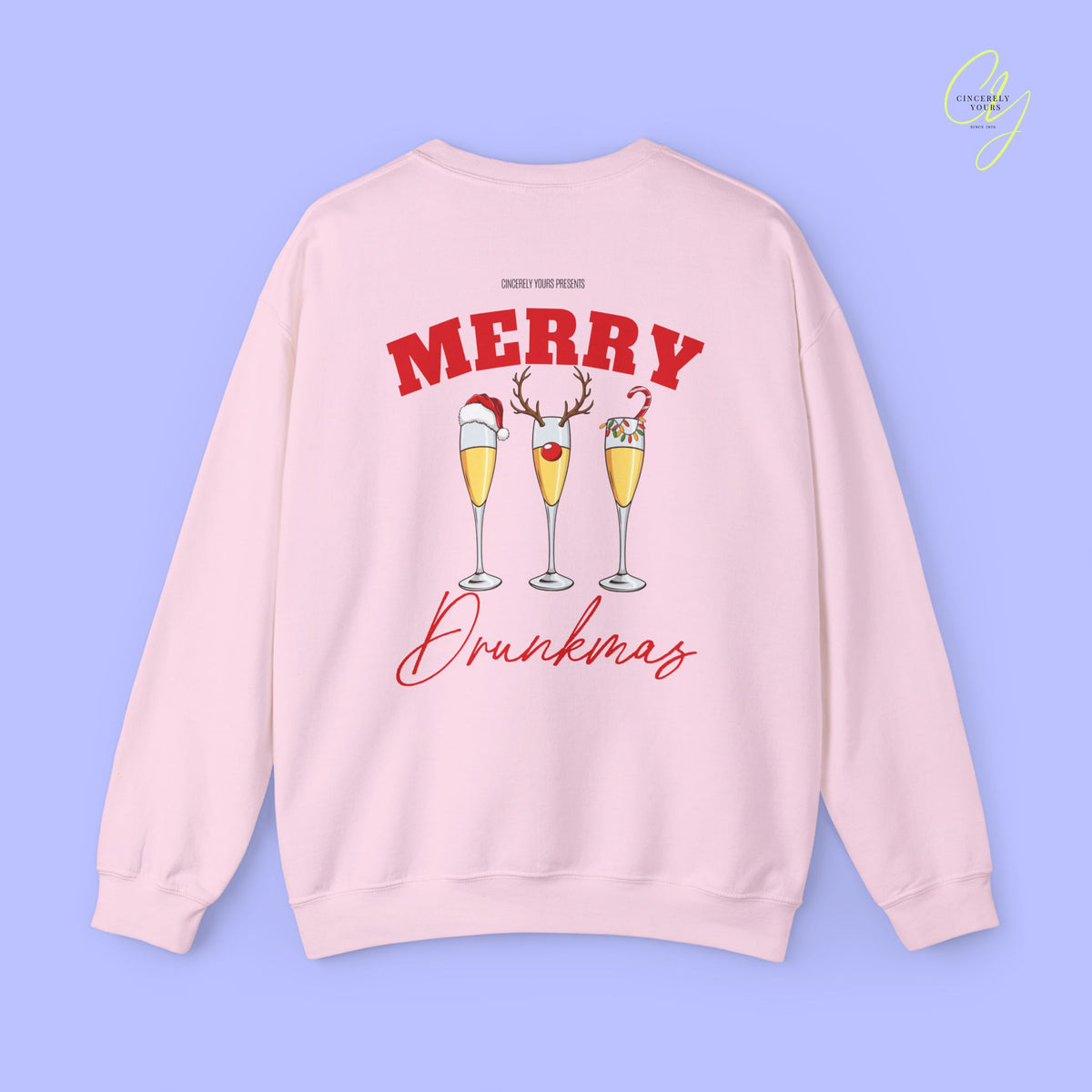 Christmas Sweatshirt | Merry Drunkmas Prosecco