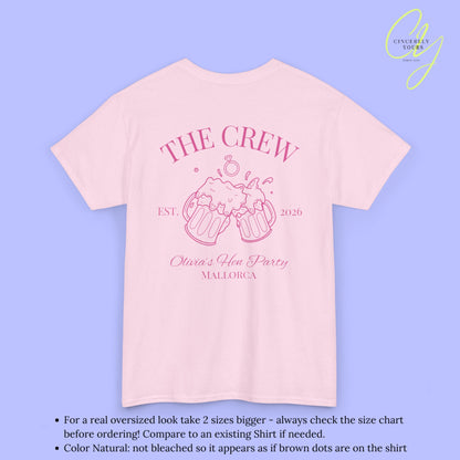Old Money Bachelorette Shirt — Bierkrug Verlobungsring Hen Party Crew Shirt JGA Backprint only (Customizable)